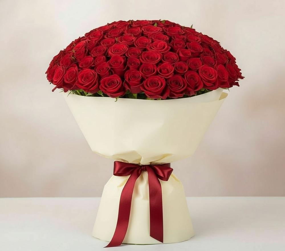 Букет 101 Красная роза Милано в Алабушево