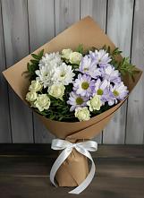 Букет цветов из:  Хризантемы и Розы в Алабушево