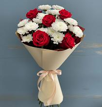 Букет цветов из:  Розы и Хризантемы в Алабушево