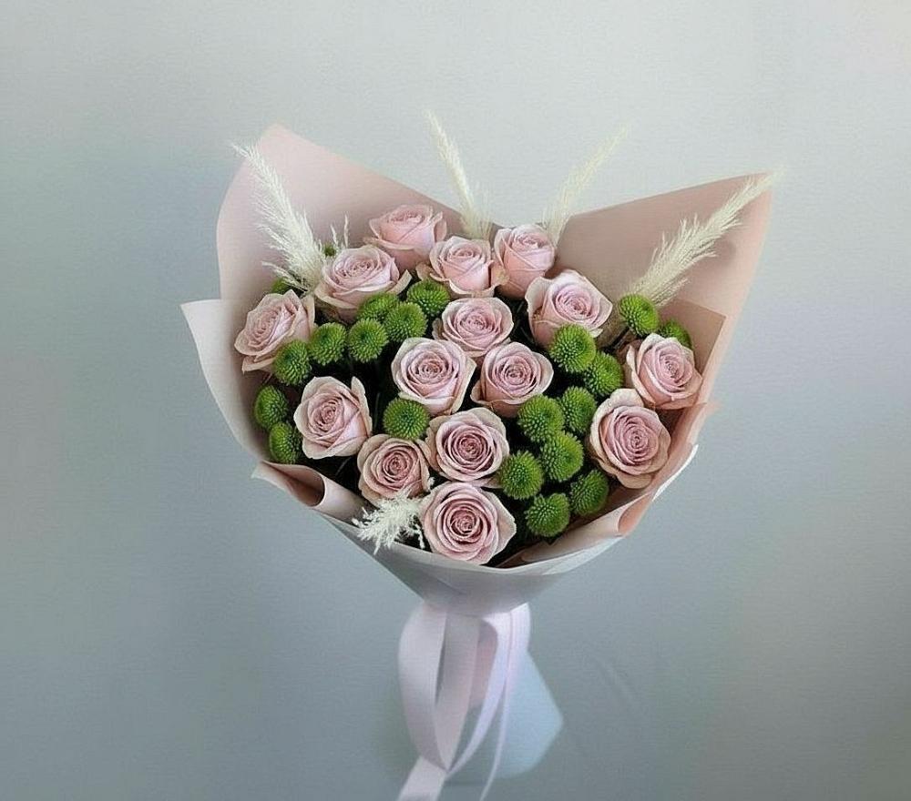 Букет цветов из: Розы и Хризантемы в Алабушево