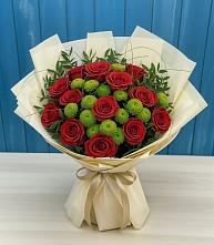 Букет цветов из:  Розы и Хризантемы в Алабушево