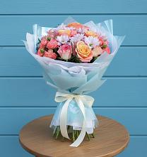 Букет цветов из:  Хризантемы и Розы в Алабушево