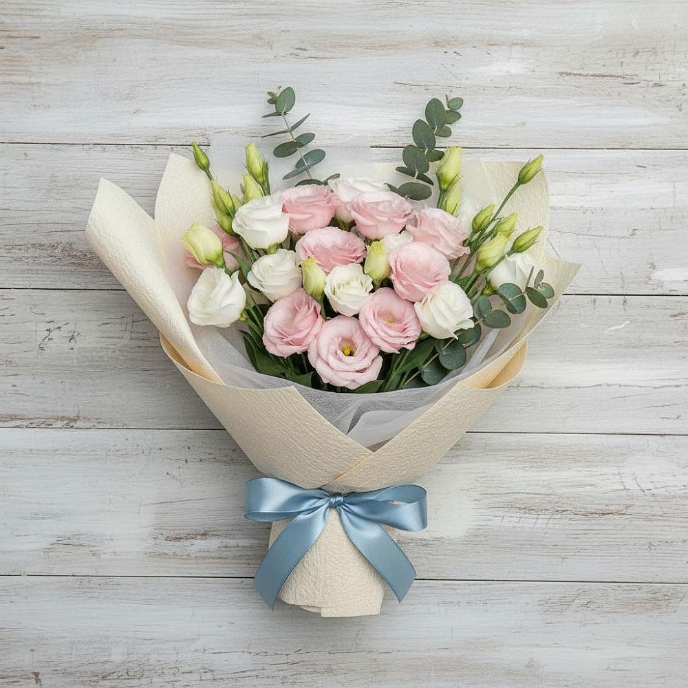 Букет цветов из: Лизиантусы в Алабушево